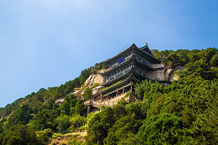 晋祠风景4A景区圣母山高清图片