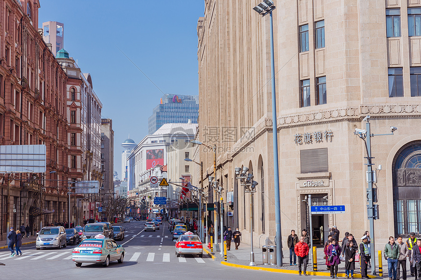 上海黄浦区城市街头图片