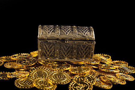 金币和宝箱背景图片