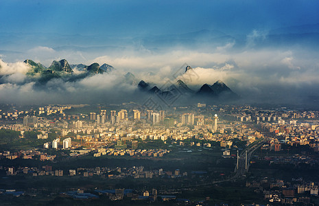 地产意境图梦幻桂林背景