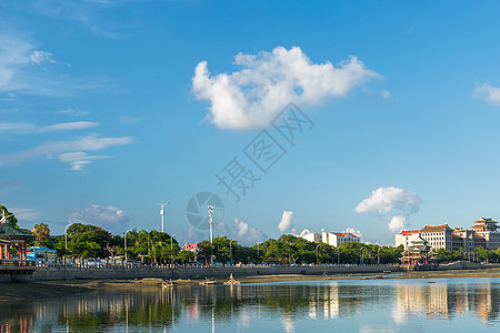 厦门集美湖背景图片