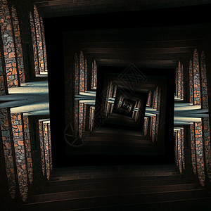 几何抽象旋转的走廊（德罗斯特效应）背景