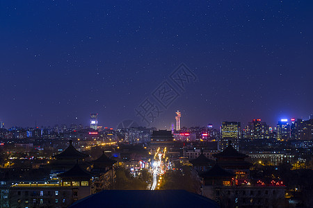 北边的夜景京城背景图片
