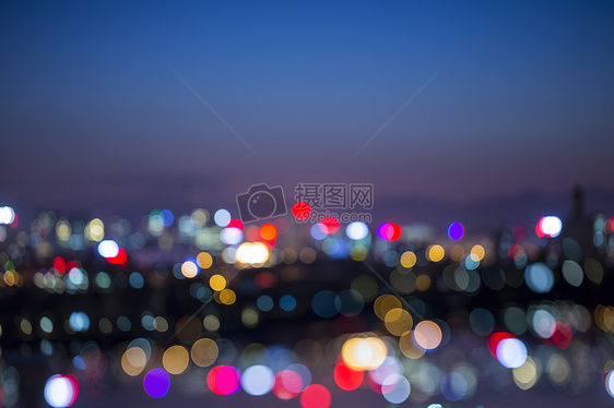 模糊状态的夜景城市图片