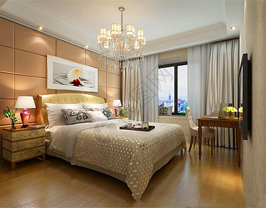 温馨的卧室效果图高清图片