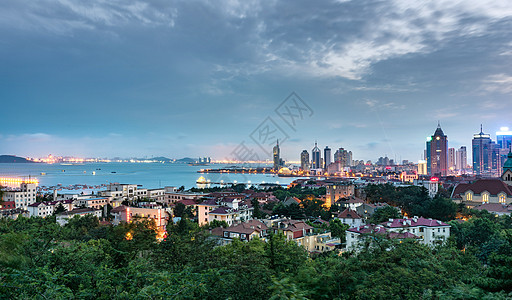 香港海港信号山风光背景