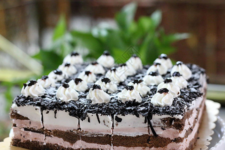 蛋糕 黑森林背景图片