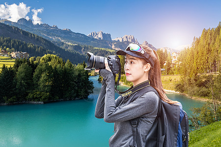 高椅古村户外摄影女孩背景