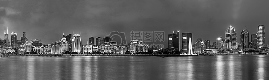 静谧的黄浦江夜景图片