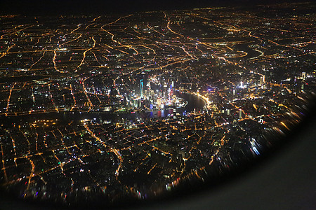 航拍上海上海夜景高清图片