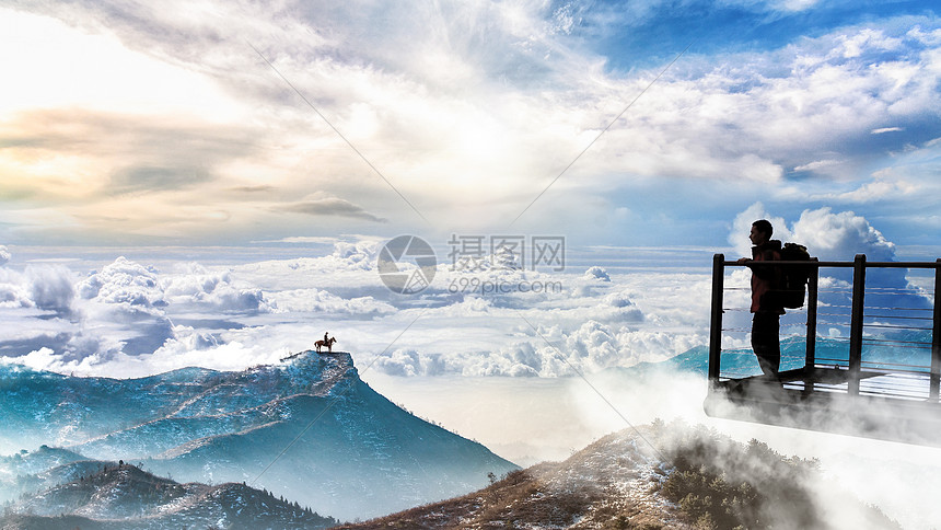 高瞻远瞩的登山者