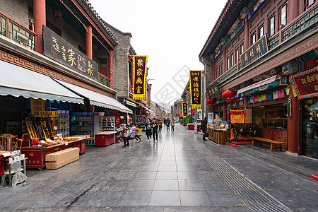 复古商铺古文化街景色背景