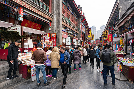 天津景点古文化街景色背景