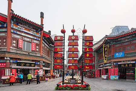 天津古文化街古文化街景色背景