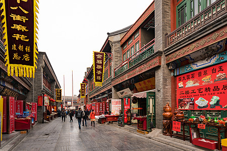 天津建筑素材古文化街景色背景