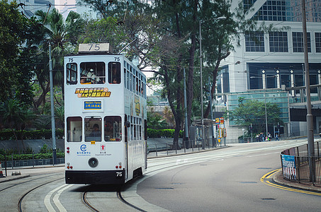 香港街头人文风光背景图片