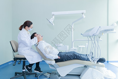 检查牙齿口腔医疗展架高清图片