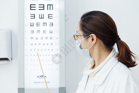 视力检查医生医生检查视力背景