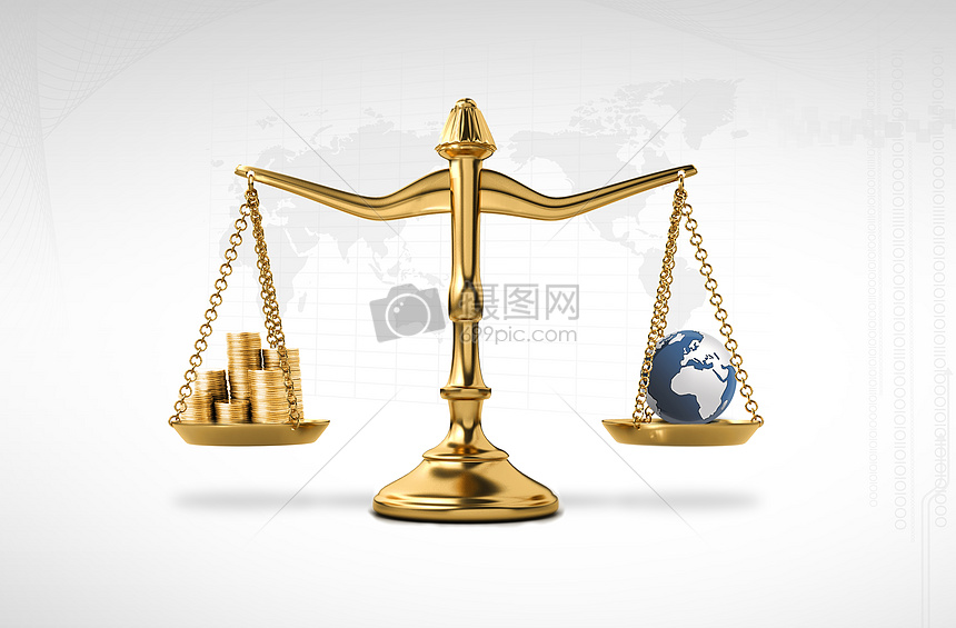 唯美图片 金融贸易 天平上的金钱与地球jpg  分享: qq好友 微信朋友圈