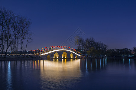 黄昏森林夜景玉渊潭背景