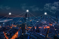 城市建筑科技感夜景图片