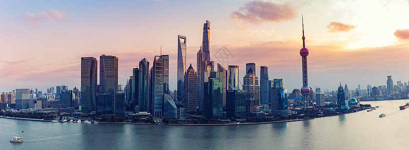 上海都市全景风光建筑摄影背景图片