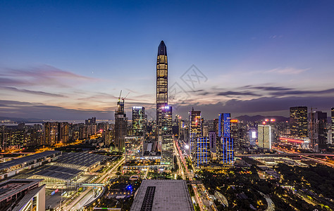 深圳建筑夜景深圳地标背景