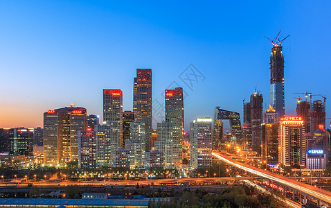 北京夜景国贸夜景背景