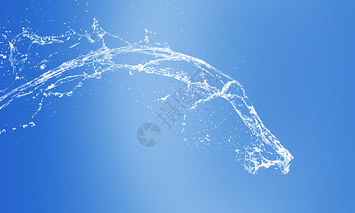 泼水素材蓝色水滴高清图片