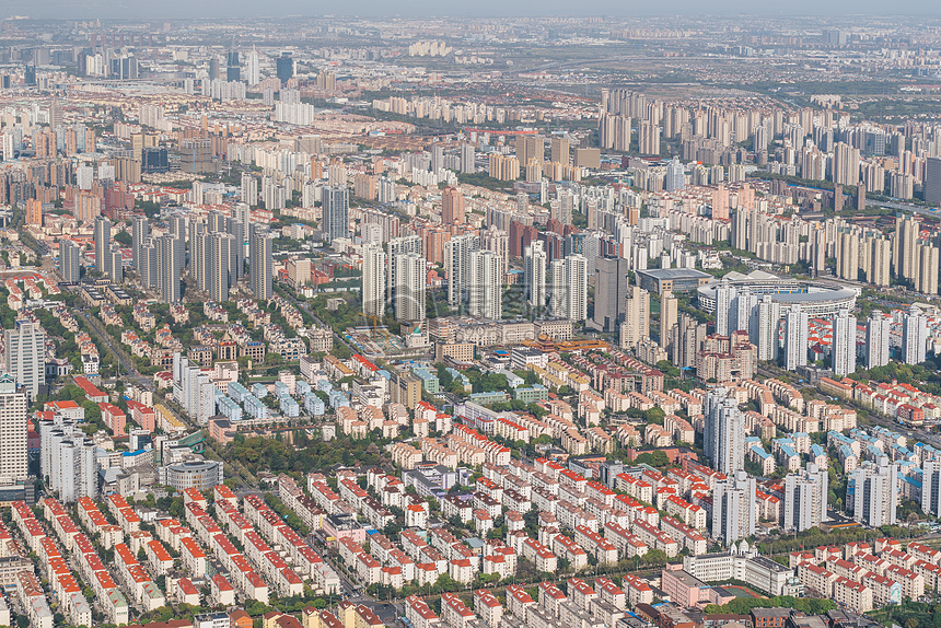 俯视城市风景图片