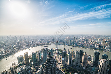 繁荣俯视城市风景背景