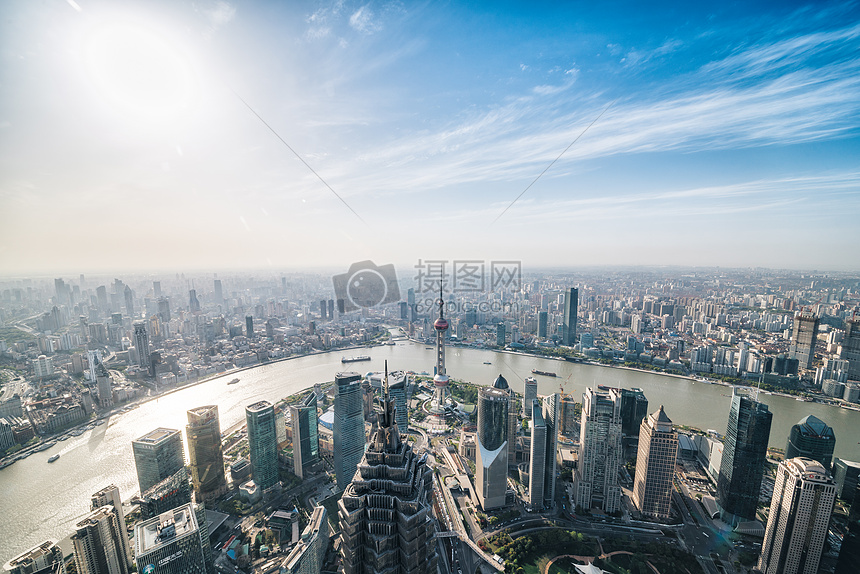 俯视城市风景图片