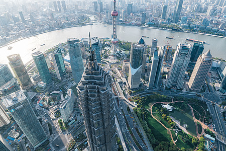 上海酒店俯视城市风景背景