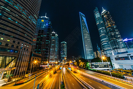 陆家嘴城市夜景高清图片