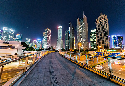 夜景陆家嘴城市夜卑背景