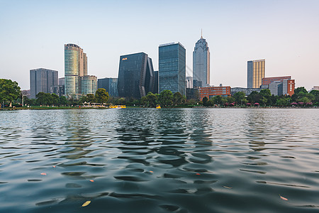 中央公园宁波水街拍摄背景