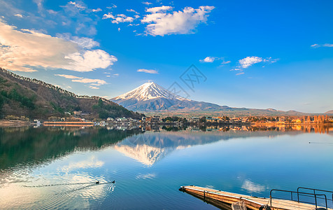 日本游日本富士山背景