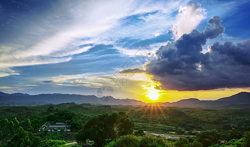 夕阳西下图片