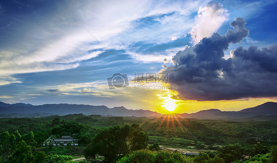 夕阳西下图片