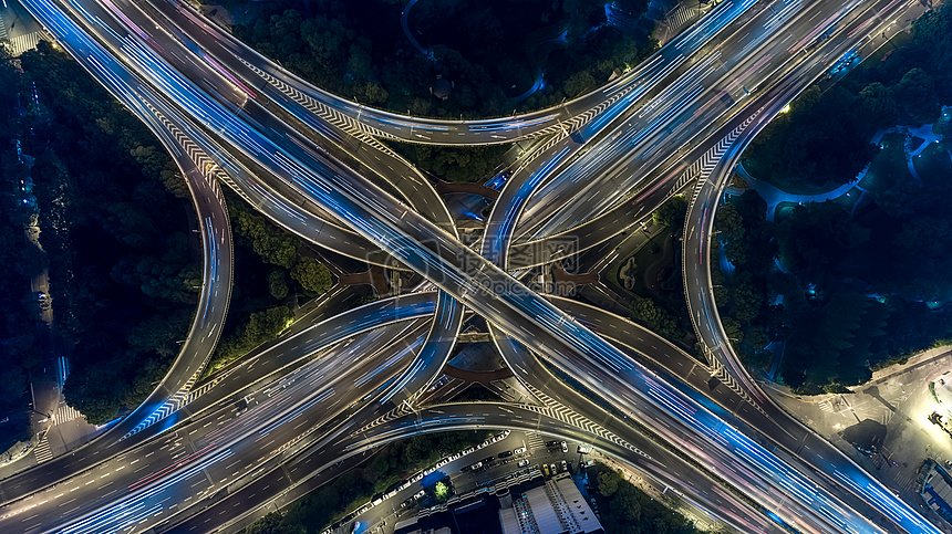 现代都市城市夜景图片