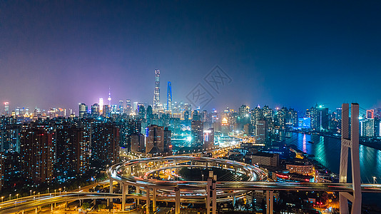 现代都市城市夜景图片