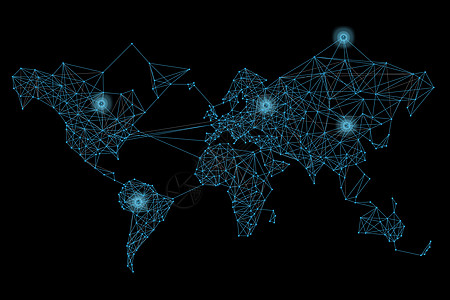 世界地图线地球商务链接线背景设计图片