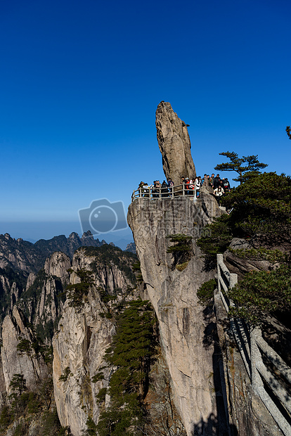 黄山奇石飞来石图片