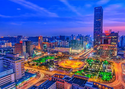 繁华城市风光夜景建筑图片