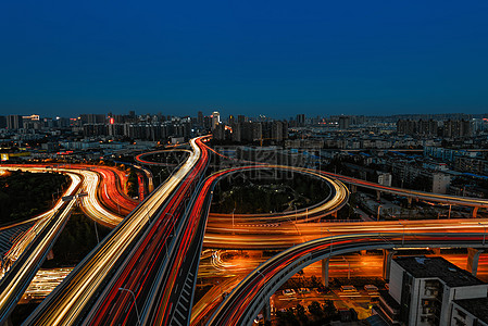 公路背景武汉立交交通夜景背景