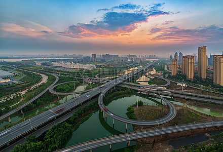 城市发展建设交通立交桥背景图片