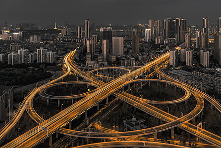 城市立交桥夜景高清图片