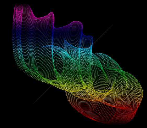 彩色旋转的线条图片