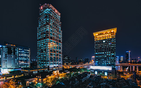 城市车流夜景高清图片