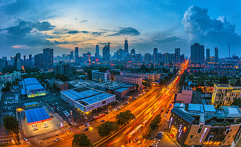 轻霾北京夜景高清图片